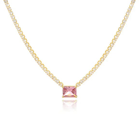 Colar Cravejada Com Zircônia